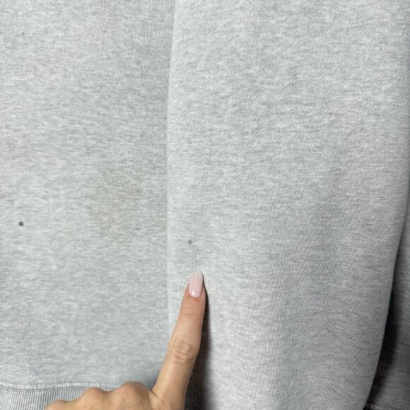 Timberland Men’s XL Sweatshirt Gray Crewneck Fleece Pullover Logo Regular Fit - Picture 9 of 13